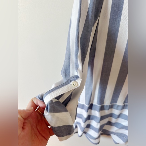 Alexander Jordan rayon light stripes blouse size small - Picture 3 of 9